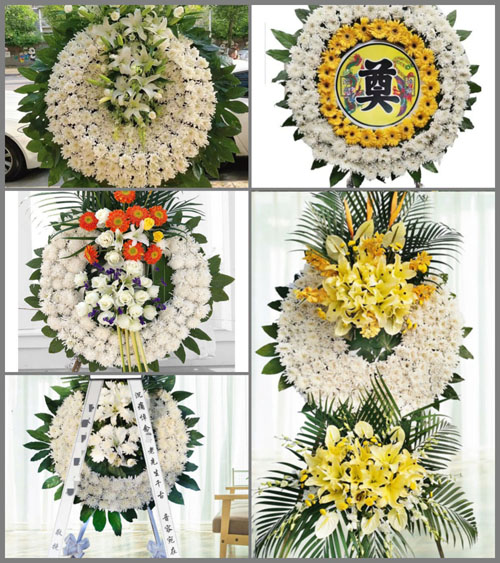 河南南阳卧龙区七里园乡边庄村花圈速递